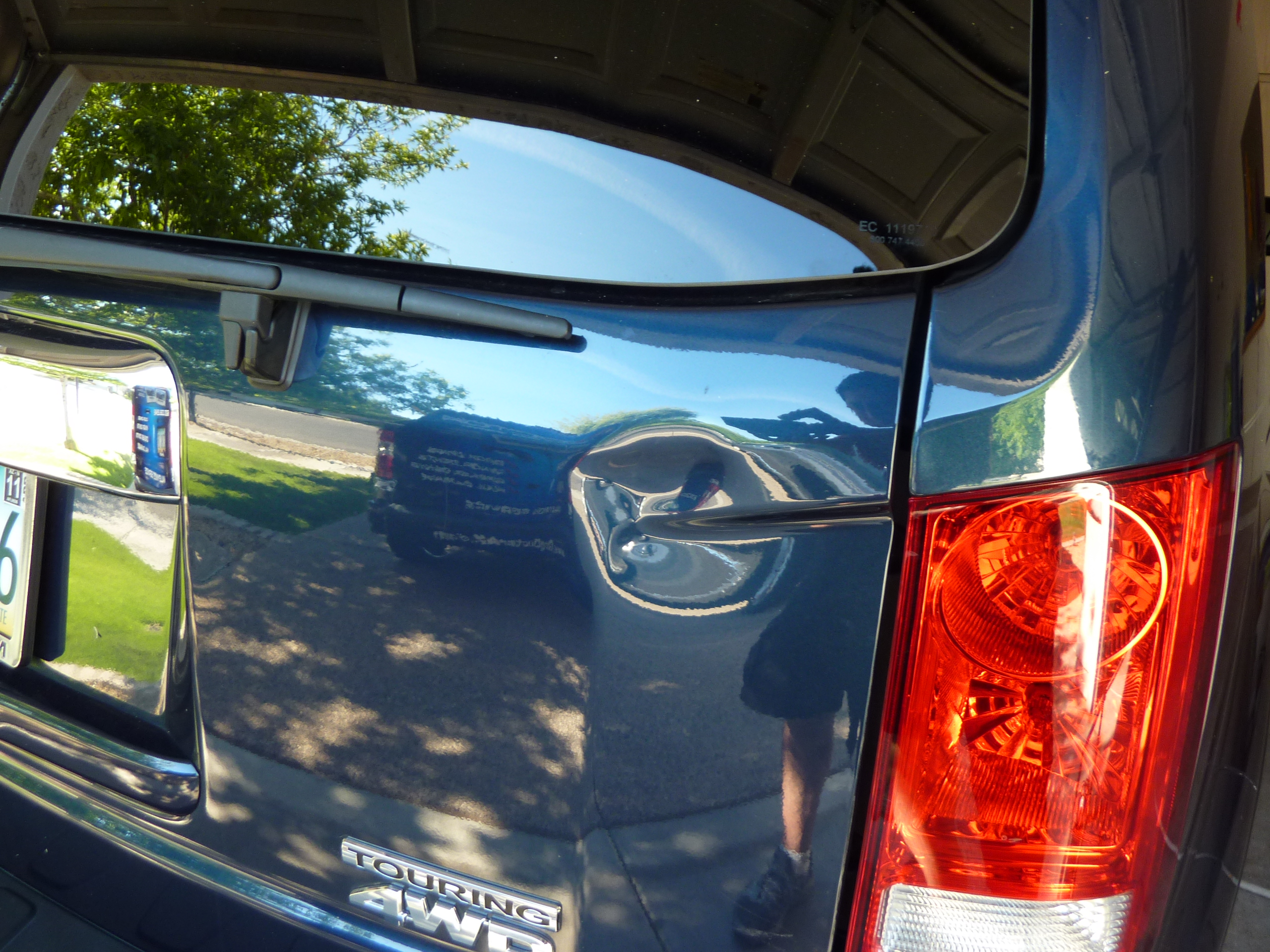 paintless dent repair to liftgate